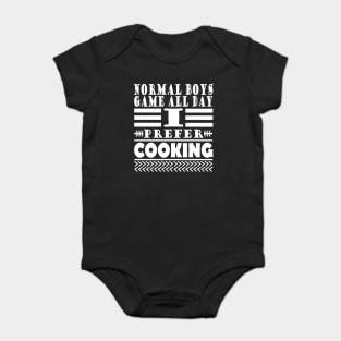 Cook chef men funny gift saying Baby Bodysuit